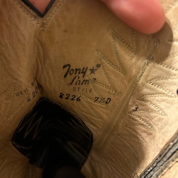*Vintage Men’s, black, Tony Lama boots. 7.5 - Picture 2 of 4